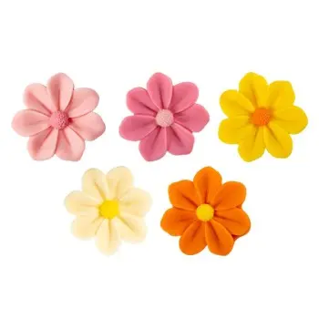 Belgian Chocolate Decoration - Flowers Decorations - 4 cm - 75 pcs