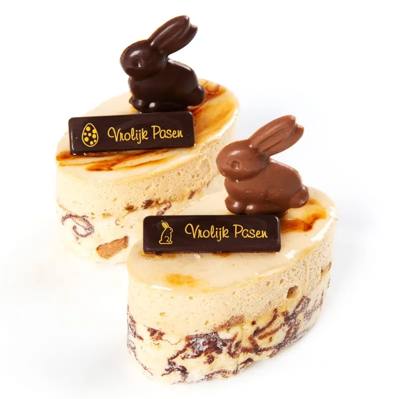 Belgian Chocolate Decoration - Hare Mix Decorations - 5,2 cm x 3,3 cm - 90 pcs