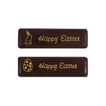 Belgian Chocolate Decoration - Happy Easter Decorations - 4,5 cm x 1,3 cm - pcs