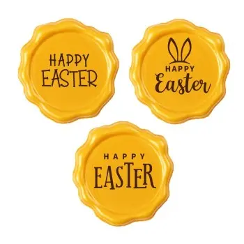 Belgian Chocolate Decoration - Happy Easter Stamp Decorations -3,8 cm - 120 pcs