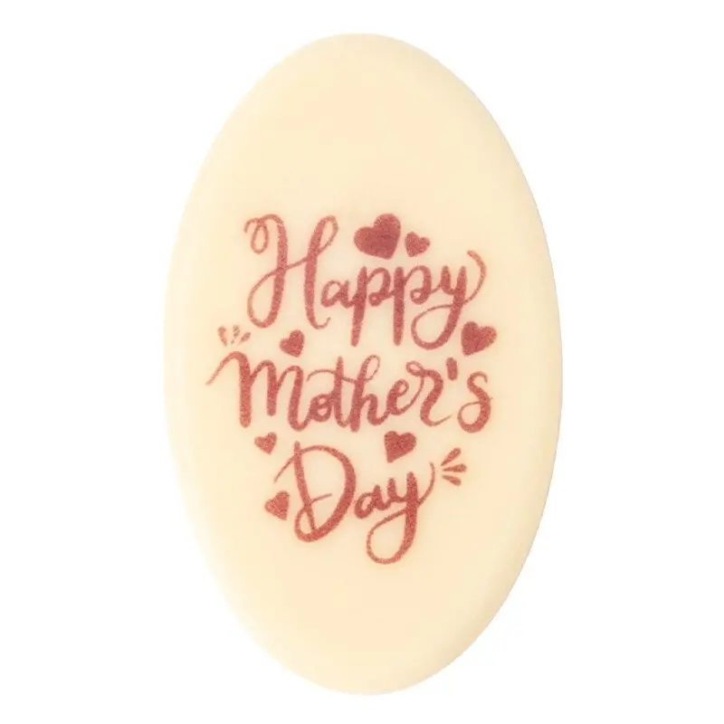 Belgian Chocolate Decoration - Happy Mother's Day Decorations - 4,8 cm x 2,9 cm - 120 pcs