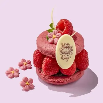 Belgian Chocolate Decoration - Happy Mother's Day Decorations - 4,8 cm x 2,9 cm - 120 pcs