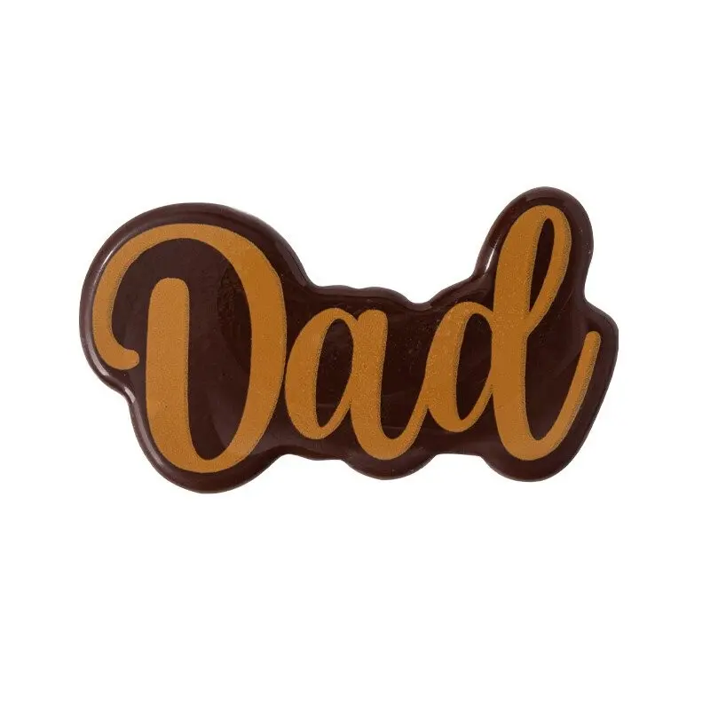 Belgian Chocolate Decoration - Dad Decorations - 6,1 cm x 3,3 cm - 80 pcs