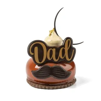 Belgian Chocolate Decoration - Dad Decorations - 6,1 cm x 3,3 cm - 80 pcs