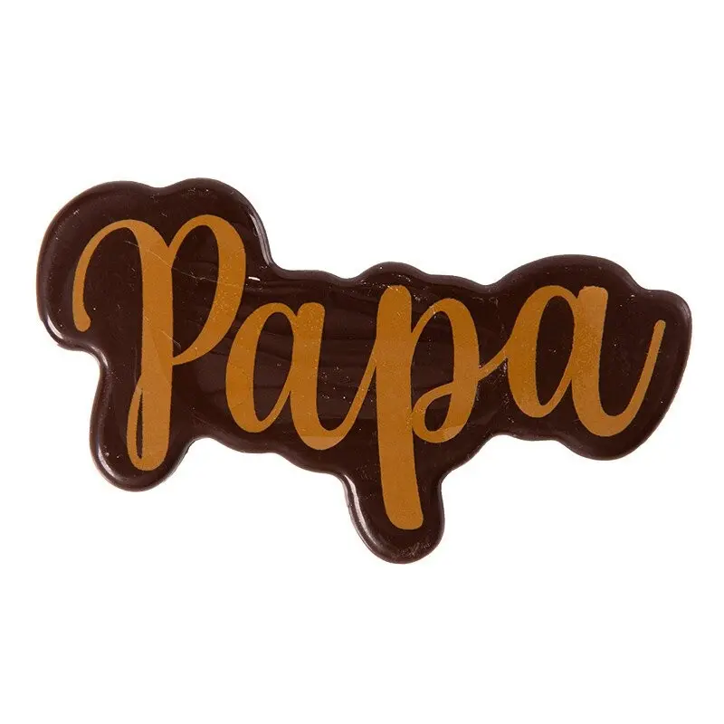 Belgian Chocolate Decoration - Papa Decorations - 7 cm x 4 cm - 70 pcs
