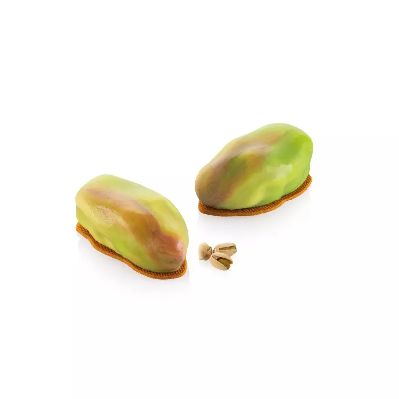 Silikomart Professional Pistachio 120 Single Portion Silicone Pastry Mold - 99 x 56 h 40 mm - 120ml - 6 cavity