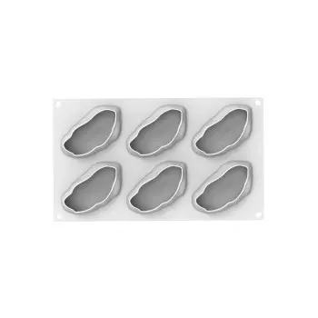 Silikomart Professional Pistachio 120 Single Portion Silicone Pastry Mold - 99 x 56 h 40 mm - 120ml - 6 cavity