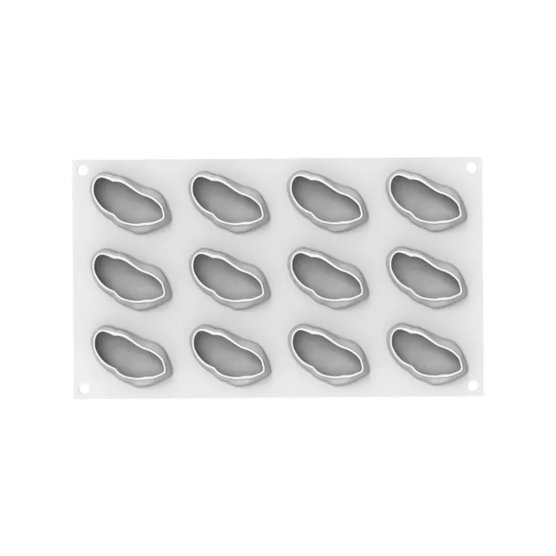 Silikomart Professional Pistachio 30 Afternoon Tea Portion Silicone Pastry Mold - 62 x 35 x 25 mm - 30ml - 12 cavity