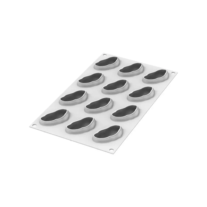 Silikomart Professional Pistachio 30 Afternoon Tea Portion Silicone Pastry Mold - 62 x 35 x 25 mm - 30ml - 12 cavity