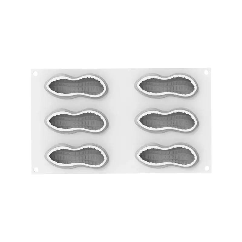 Silikomart Professional Arachide 100 Single Portion Silicone Pastry Mold - 107 x 43 h 40 mm mm - 100ml - 6 cavity