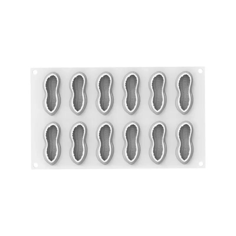 Silikomart Professional Arachide 30 Afternoon Tea Portion Silicone Pastry Mold - 72 x 29 h 27 mm - 30ml - 12 cavity