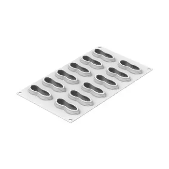 Silikomart Professional Arachide 30 Afternoon Tea Portion Silicone Pastry Mold - 72 x 29 h 27 mm - 30ml - 12 cavity