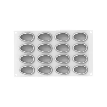 Silikomart Professional Mango 30 Afternoon Tea Portion Silicone Pastry Mold - 57 x 35 h 26 mm - 30ml - 12 cavity