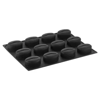 Pavoflex - MOKA Coffee Bean Professional Silicone Mold - 83 x 58 x 32 mm - 12 Cavity - 100 ml