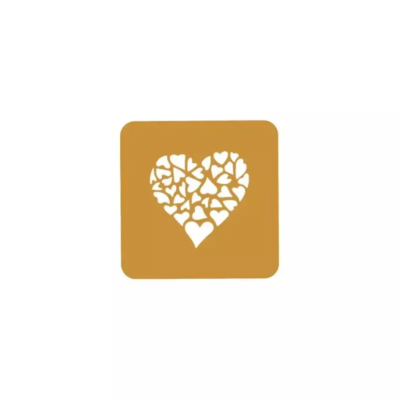 Silikomart Professional Love Decoration Stencil - by Titouan Claudet - 100 mm x 98 mm x h 1 mm- 2 pcs