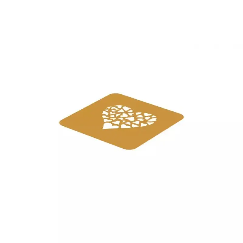 Silikomart Professional Love Decoration Stencil - by Titouan Claudet - 100 mm x 98 mm x h 1 mm- 2 pcs