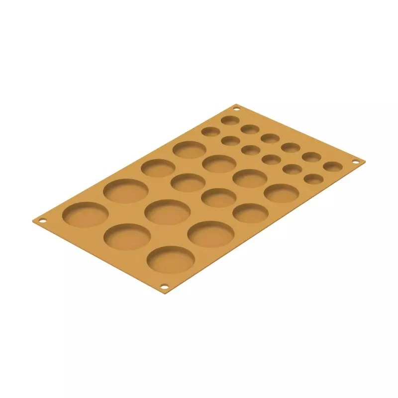 Silikomart Naturae Round Cylinders Decoration Silicone Mold - by Michele Abbatemarco - 26 cavity