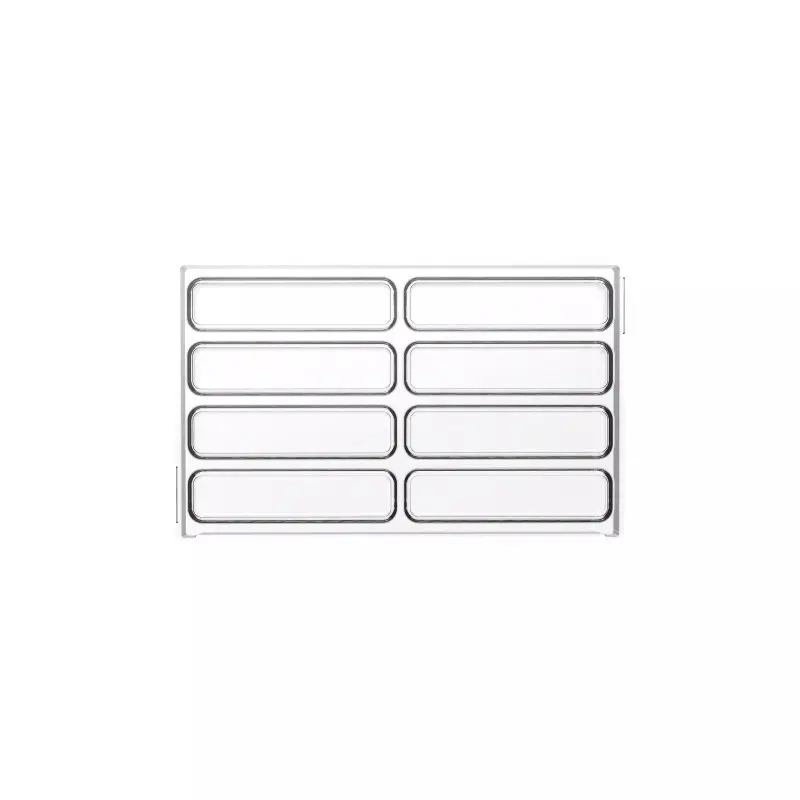 Silikomart Professional Polycarbonate Snack Bar 01 Chocolate Snack Bar Mold - 120 mm x 25 mm x h 10 mm - 29 ml - 8 Cavity Silikomart Professional Polycarbonate Snack Bar 01 Chocolate Snack Bar Mold - 120 mm x 25 mm x h 10 mm - 29 ml - 8 Cavity