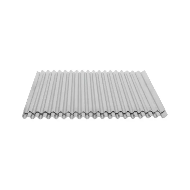 Aluminium wavy sheets - 400 mm x 300 mm x h 9 mm - 2 pcs