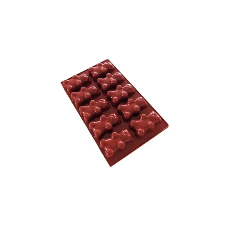 SILMAE Silicone Teddy Bear Mold - 105mm x 62mm x 29,5mm - 10 Cavity - 118ml
