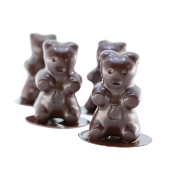 SILMAE Silicone Teddy Bear Mold - 105mm x 62mm x 29,5mm - 10 Cavity - 118ml