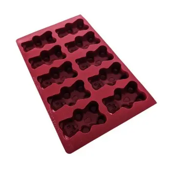 SILMAE Silicone Teddy Bear Mold - 105mm x 62mm x 29,5mm - 10 Cavity - 118ml