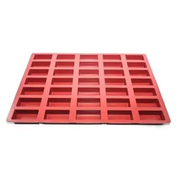 SILMAE Professional Silicone Pastry Mold - Rectangle - 90 mm x 40 mm x 30 mm – 104 ml - 35 cavity