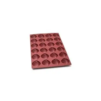 SILMAE Professional Silicone Pastry Mold - Shellfish - 90 mm x 40 mm x 30 mm – 85 ml - 24 cavity