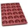 SILMAE Professional Silicone Pastry Mold - Shellfish - 90 mm x 40 mm x 30 mm – 85 ml - 24 cavity