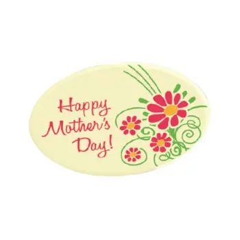 Belgian Chocolate Decoration - Happy MOther's Day - 1 7/8' x 1 1/4'' - 120 pcs