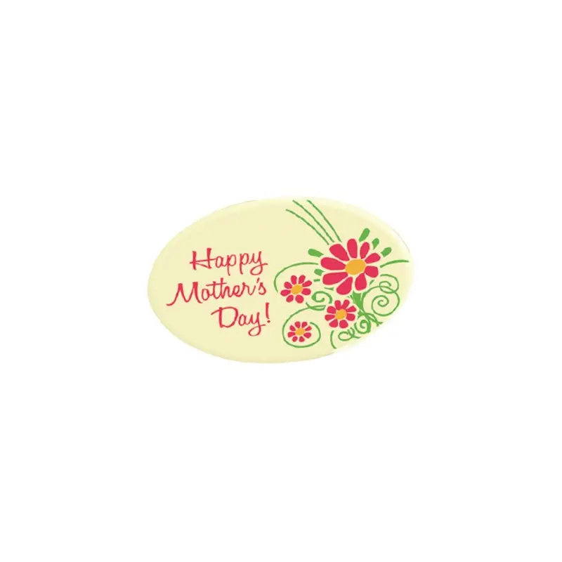 Belgian Chocolate Decoration - Happy MOther's Day - 1 7/8' x 1 1/4'' - 120 pcs Belgian Chocolate Decoration - Happy MOther's Day - 1 7/8' x 1 1/4'' - 120 pcs
