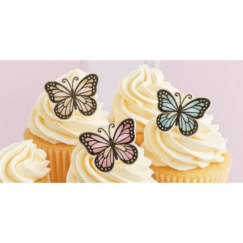 Belgian Chocolate Decoration - Monarch Butterfly Trio- 1 5/8' x 1 3/8'' - 144 pcs