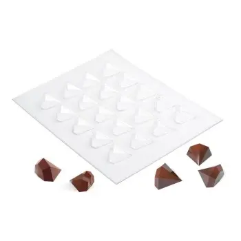 Professional PET Chokolate Forms Diamond - 3.3 x 3 x 1.7 cm - 5.3 ml (tot. 106 ml)
