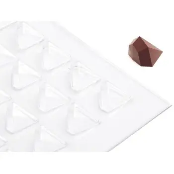 Professional PET Chokolate Forms Diamond - 3.3 x 3 x 1.7 cm - 5.3 ml (tot. 106 ml)