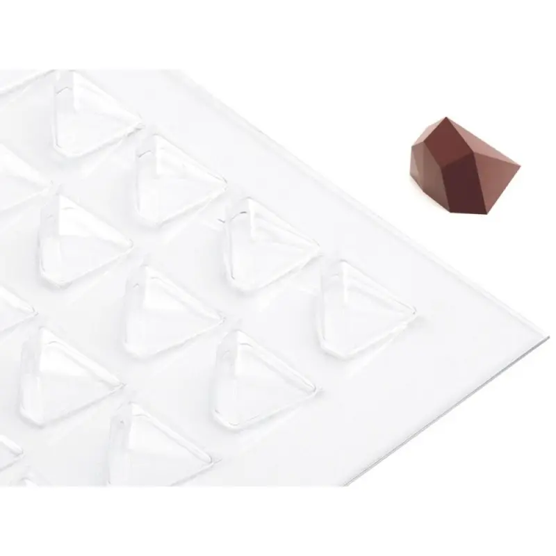 Professional PET Chokolate Forms Diamond - 3.3 x 3 x 1.7 cm - 5.3 ml (tot. 106 ml)