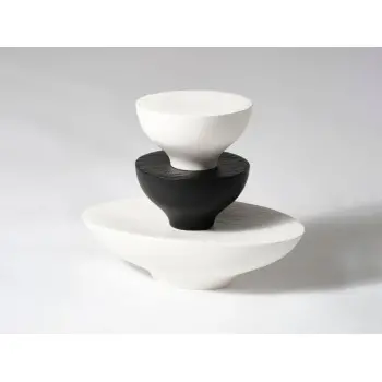 Professional Porcelain Round black base - 24 pcs. -