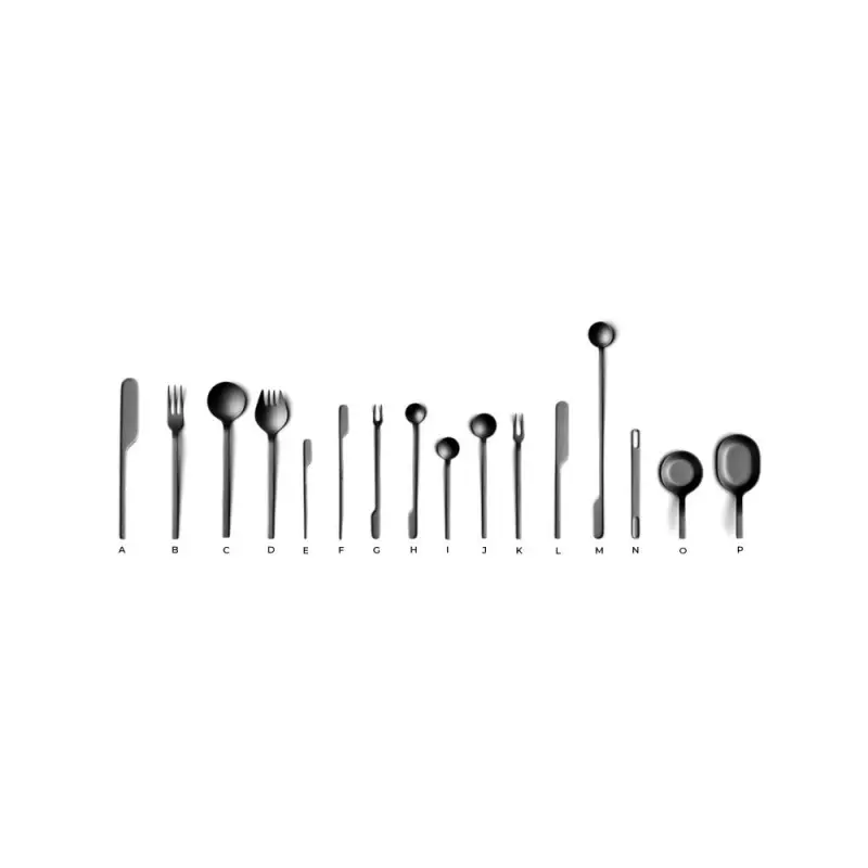 Professional Forged AISI 420 Ice Black Table Spoon Lab 18/10 Ice Black 12 u. - 3.5 x 17.5 x 23 cm Professional Forged AISI 420 Ice Black Table Spoon Lab 18/10 Ice Black 12 u. - 3.5 x 17.5 x 23 cm