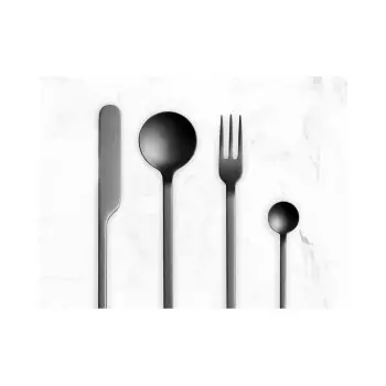 Professional Forged AISI 420 Ice Black Table Spoon Lab 18/10 Ice Black 12 u. - 3.5 x 17.5 x 23 cm