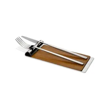 Professional AISI 430 Cutlery Holder Atlantida 18/10 6 mm. Ice Black 4 u. - 20 x 8.8 x 5.6 cm