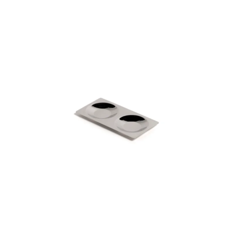 Professional Forged AISI 428 1/4 Ration Double Plate Lab 18/10 Accessories 4 u. - 18.5 x 9.25 x 1 cm