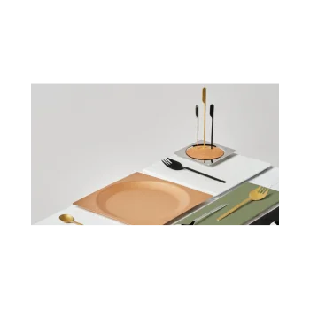 Professional Forged AISI 426 1 Ration Circle Plate Lab 18/10 Accessories 4 u. - 19 x 19 x 2 cm