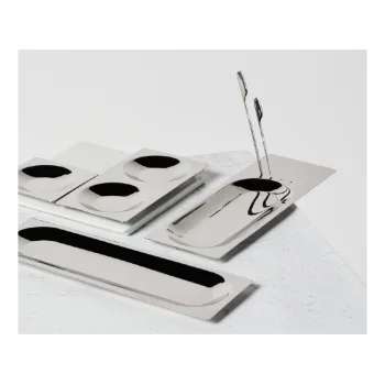Professional Forged AISI 424 1/4 Ration Circle Plate Lab 18/10 Accessories 4 u. - 9.5 x 9.5 x 1.2 cm