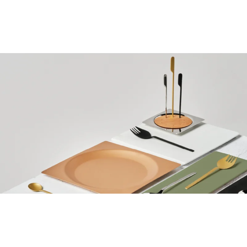 Professional Forged AISI 424 1/4 Ration Circle Plate Lab 18/10 Accessories 4 u. - 9.5 x 9.5 x 1.2 cm Professional Forged AISI 424 1/4 Ration Circle Plate Lab 18/10 Accessories 4 u. - 9.5 x 9.5 x 1.2 cm