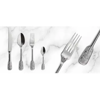 Professional Forged AISI 420 12 pcs. Versailles Satin Moka Spoon 18/10 - 5 x 25 x 18 cm