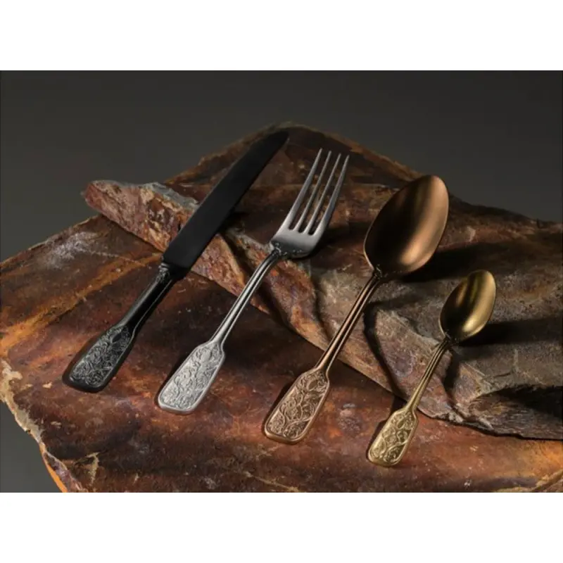 Professional Forged AISI 420 12 pcs. Versailles Satin Coffee Spoon 18/10 - 5 x 25 x 18 cm