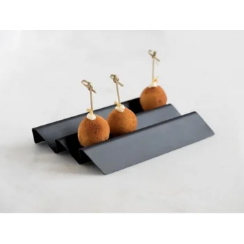 Professional Aluminium Tacos Support Black Les Essences 4 u. - 28 x 3.25 x 8.5 cm