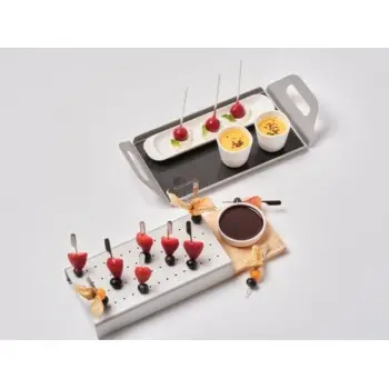 Professional AISI 304 Catering Tray A 15 x 27 Cm Les Essences 4 u. - 15 x 27 x 6.9 cm