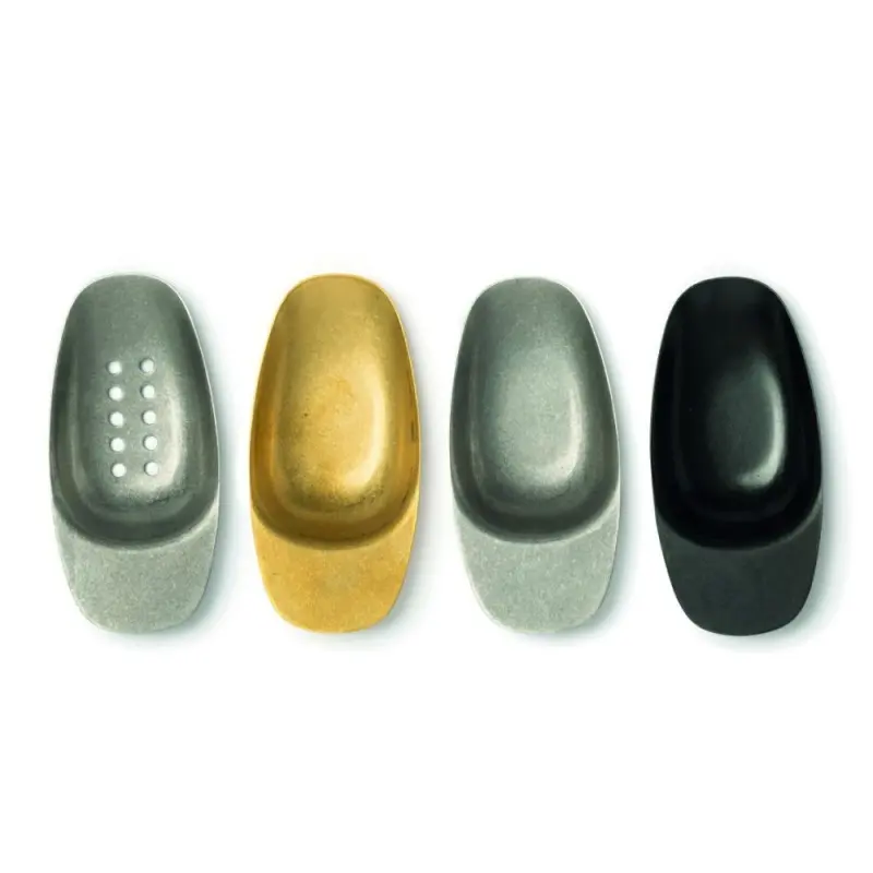 Professional AISI 304 Spade Tasting Spoon W/Holes Vintage Les Essences 12 u. - 4 x 4 x 16.5 cm