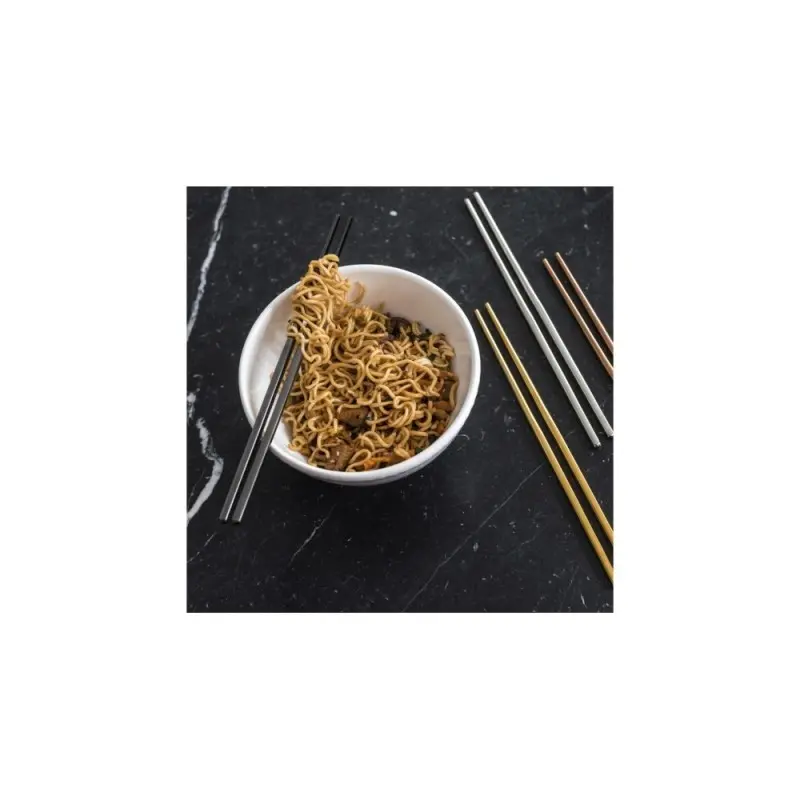 Professional AISI 304 Chopsticks Set Gold 18/10 Kyoto 12 u. - 6.7 x 3.5 x 25.7 cm Professional AISI 304 Chopsticks Set Gold 18/10 Kyoto 12 u. - 6.7 x 3.5 x 25.7 cm