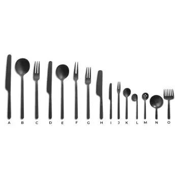 Professional Forged AISI 420 Table Fork 3 Prongs XL Vintage Black Kodai 3 mm. Vintage Black 612 u. - 5 x 25 x 23.5 cm